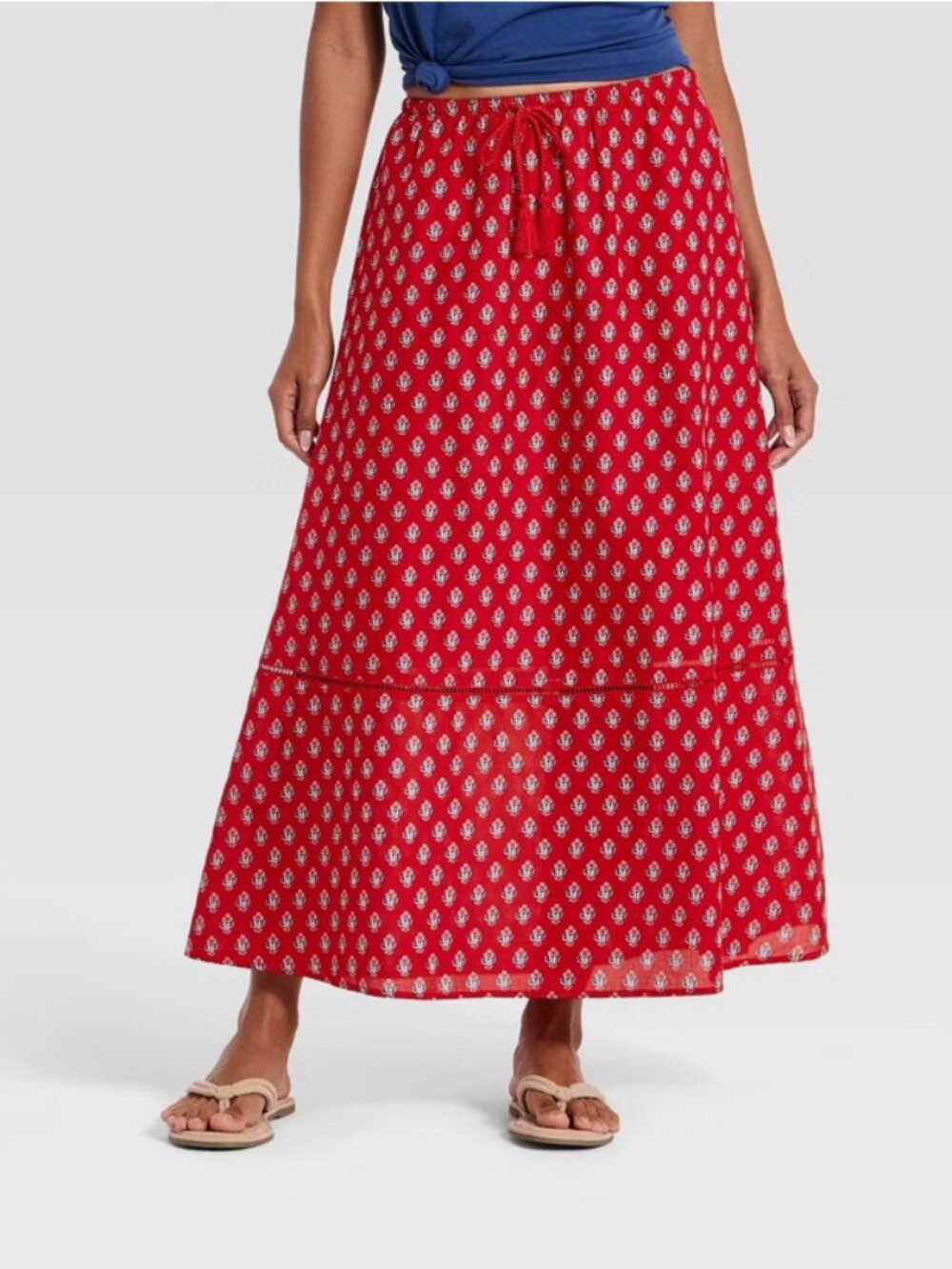 Women's Maxi Full Skirt - Universal Thread Red Floral M